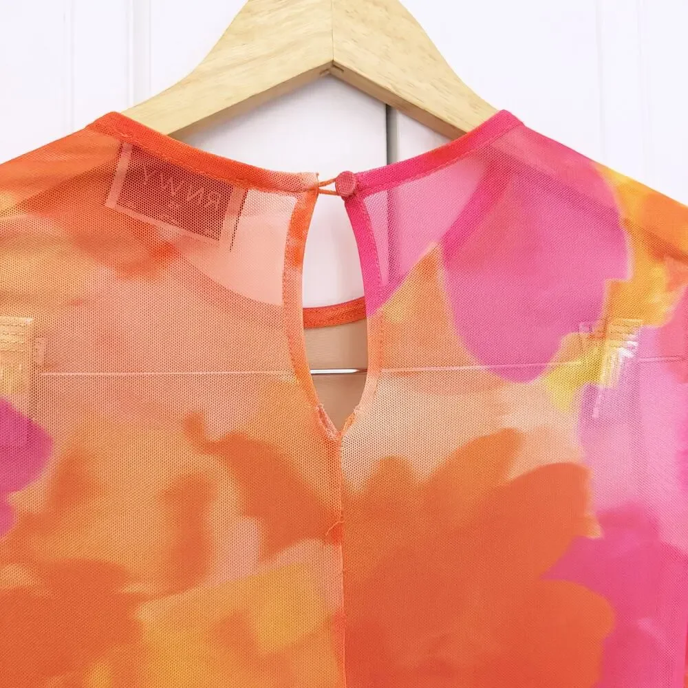 RUNAWAY THE LABEL Olivia Maxi Dress Orange Floral - Picture 12 of 14